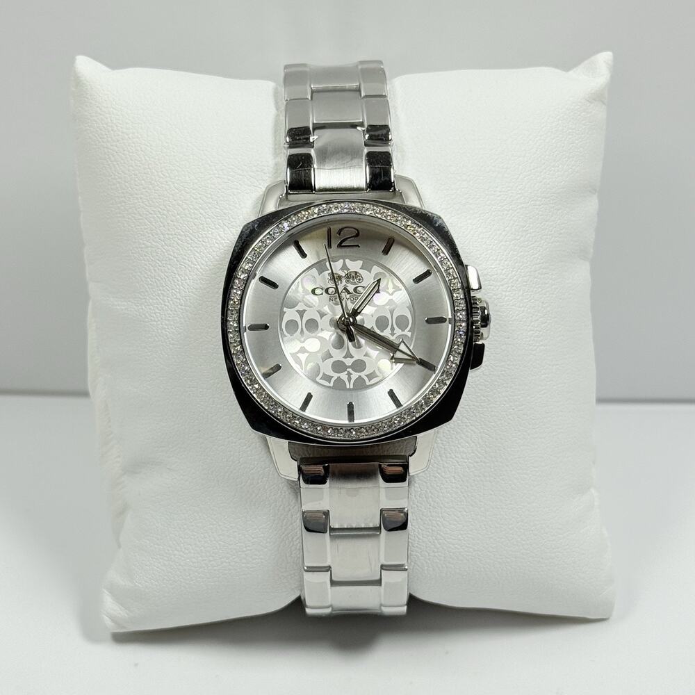 COACH 14503140 Boyfriend Silver Dial Stainless Steel Bracelet Women’s Watch